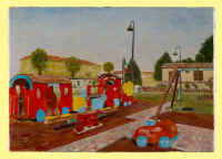Parco giochi lungo via Rimembranze,